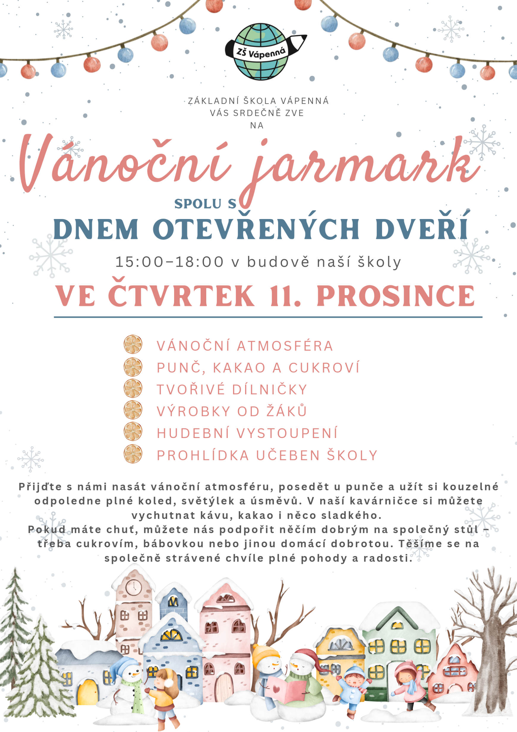 Vánoční jarmark spolu s DNEM OTEVŘENÝCH DVEŘÍ