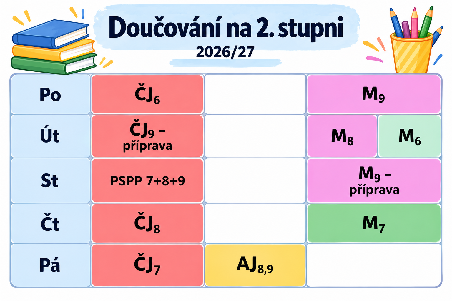 Doučování ve školním roce 2026/2027