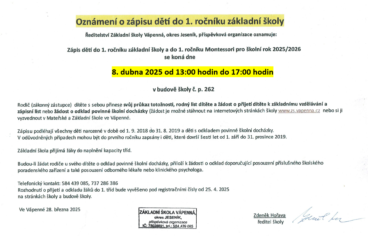 Zápis